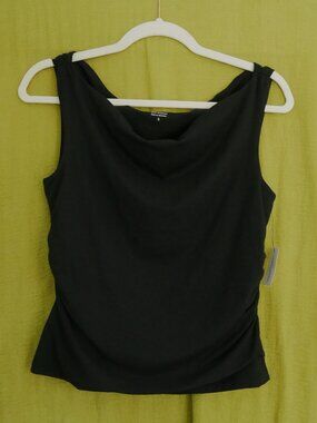 NWT Banana Republic Black Boat Neck Top, Size S